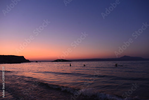 Sonnenuntergang Ägaisküste Almyrida / Kreta photo