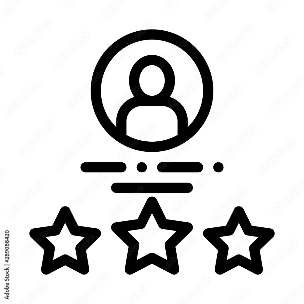 Human Silhouette Avatar And Stars Job Vector Icon Icon Thin Line. Job Hunting Business People And Recruitment Candidate, Team Work And Partnership Linear Pictogram. Monochrome Contour Illustration Human Silhouette Avatar And Stars Job Vector Icon Icon Thin Line. Job Hunting Business People And Recruitment Candidate, Team Work And Partnership Linear Pictogram. Monochrome Contour Illustration