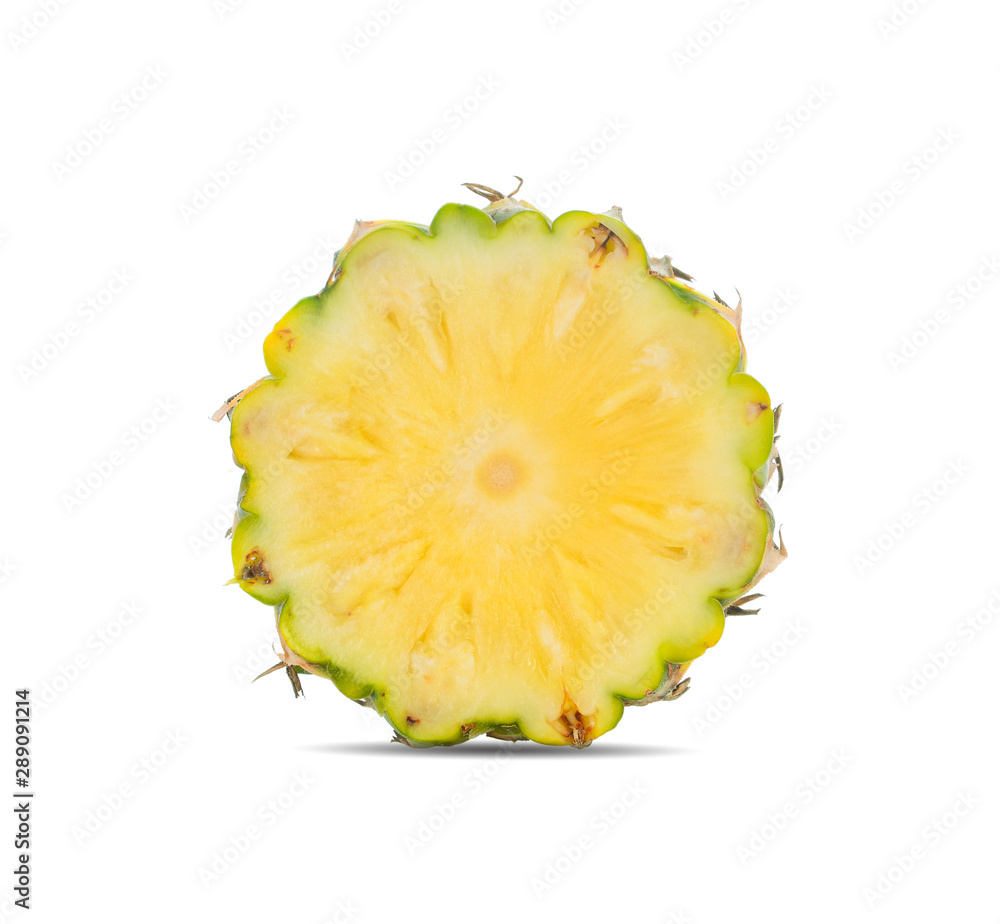 pineapple slice on white background pineapple slice on white background