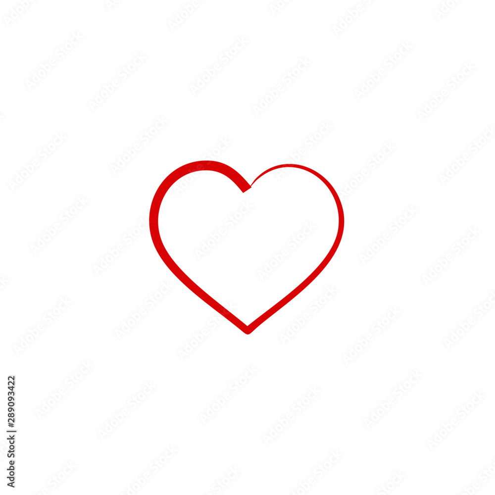 Heart Icon Vector. Perfect Love symbol. Valentine's Day sign.