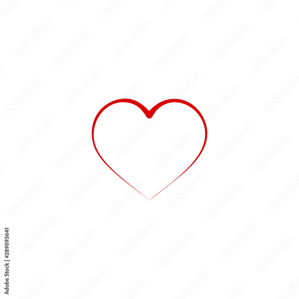 Heart Icon Vector. Perfect Love symbol. Valentine's Day sign.