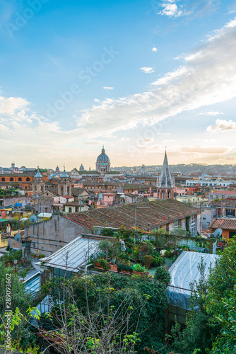 ROME, ITALY - January 17, 2019: Traditional view of old buildings. is a city and special comune in Italy. With 2.9 million residents. Rome, ITALY