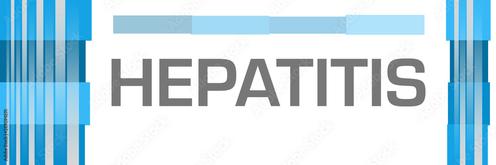 Fototapeta premium Hepatitis Blue Bars Both Sides 
