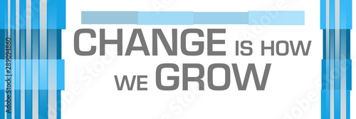 Change Is How We Grow Blue Bars Both Sides 