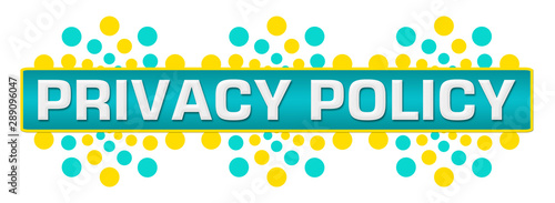 Privacy Policy Turquoise Yellow Circular Blue Bar 