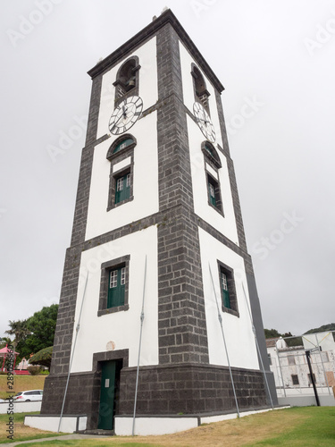 Clock Tower Torre do Relogio in Horta, Faial Island, Azores