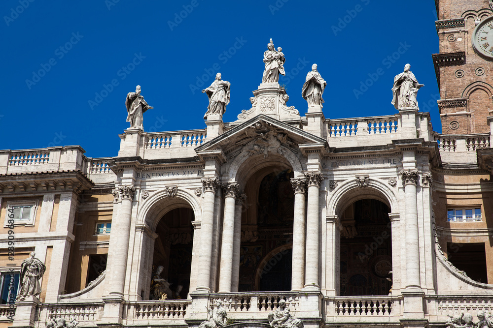 The historical Basilica of Saint Mary Major built on 1743 in Rome
