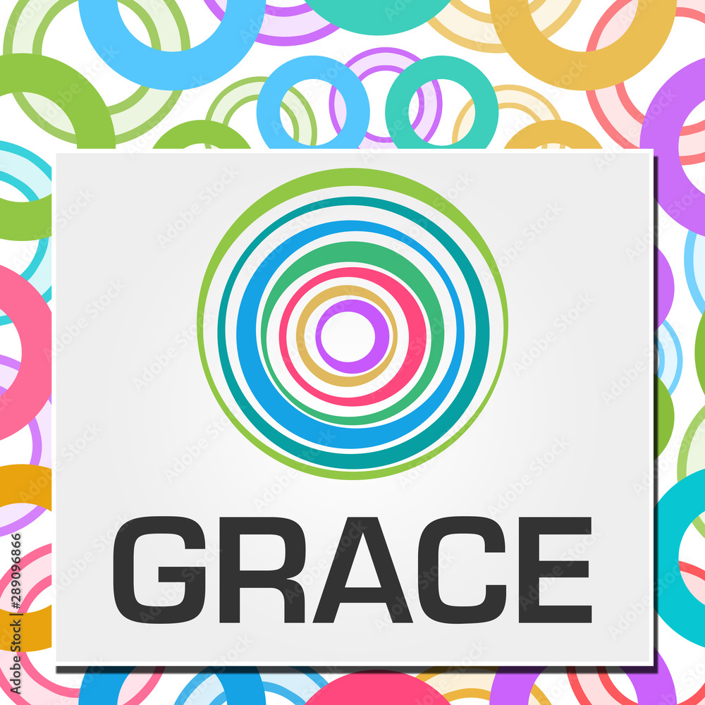 Grace Colorful Rings Circular Background Square Grace Colorful Rings Circular Background Square