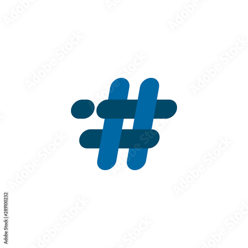 Hashtag logo icon design vector template
