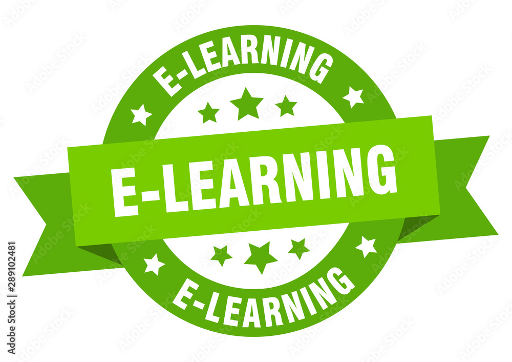 e-learning ribbon. e-learning round green sign. e-learning e-learning ribbon. e-learning round green sign. e-learning