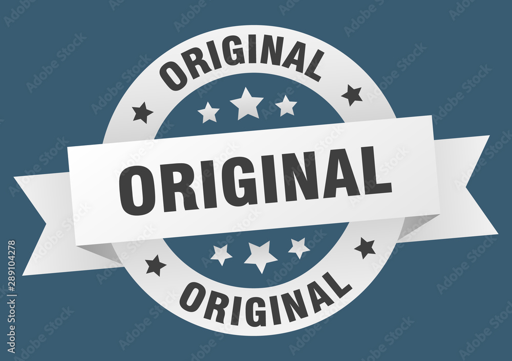 Fototapeta premium original ribbon. original round white sign. original