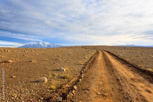 Dirt road from Hvitarvatn area, Iceland landscape