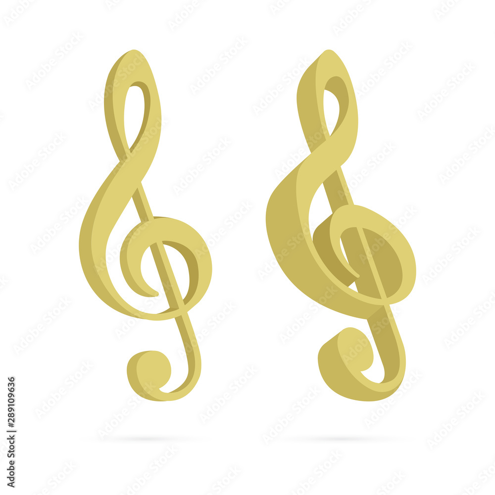 Music key. Musical keys isometric vector illustration. Part of set. Music key. Musical keys isometric vector illustration. Part of set.
