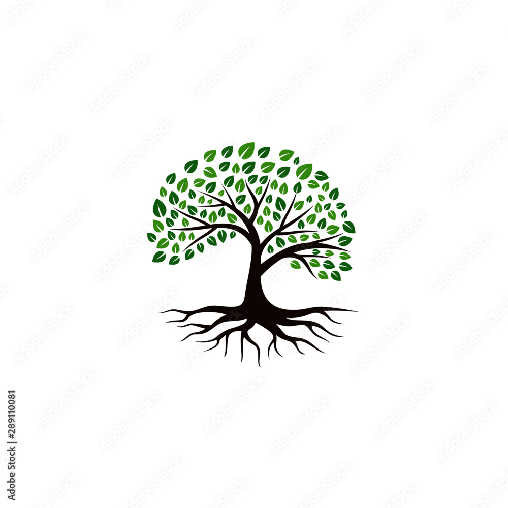 Naklejka premium Tree vector icon. logo design elements.