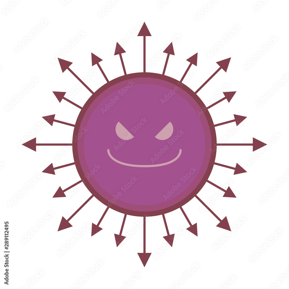 いたずらそうな表情の赤紫色のかわいいばい菌のイラスト Stock Vector Adobe Stock いたずらそうな表情の赤紫色のかわいいばい菌のイラスト Stock Vector Adobe Stock