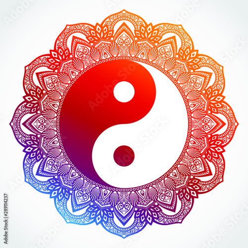 yin yang mandala color symbol