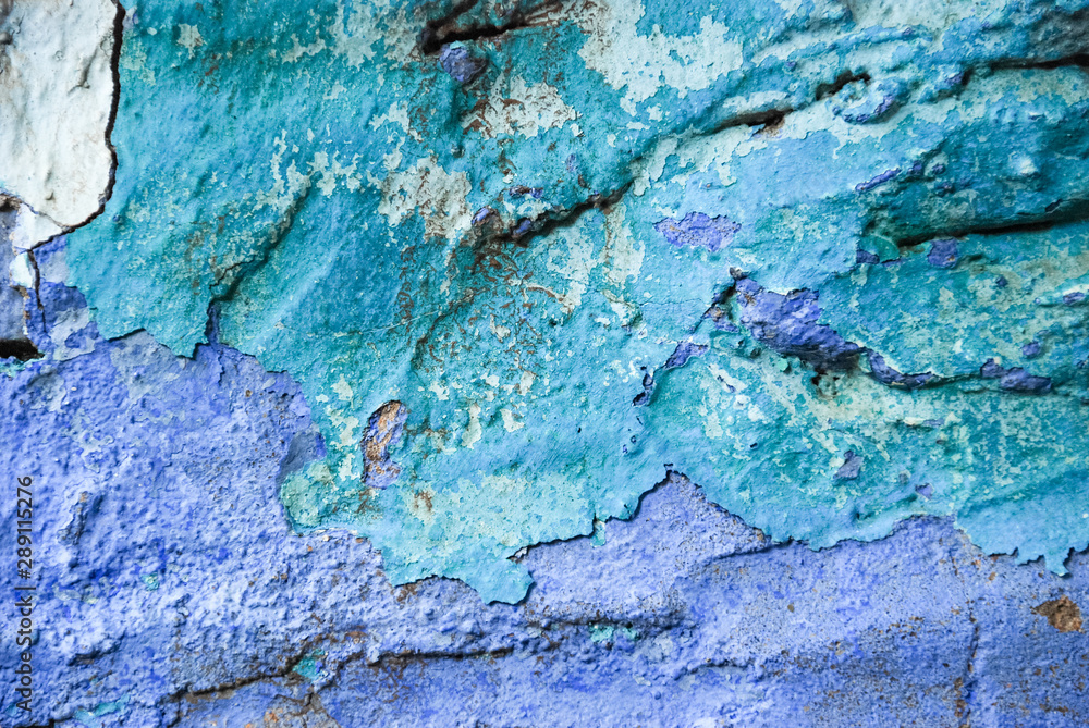 Obraz premium cracked and peeling paint and grunge old wall texture