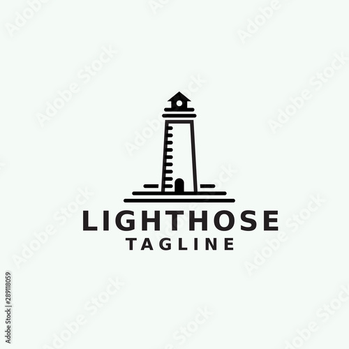 lighthouse vector logo design inspiration