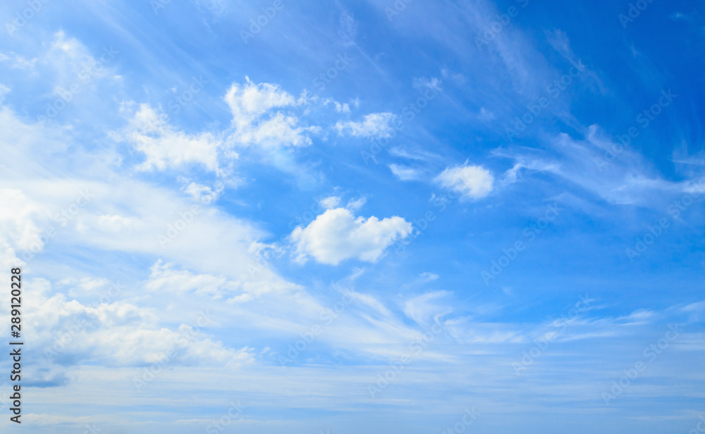World environment day concept: White cloudy and blue sky background World environment day concept: White cloudy and blue sky background