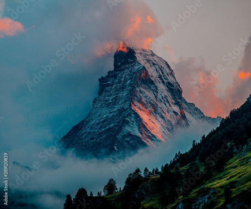 Sunset in the Matterhorn - Zermatt photo