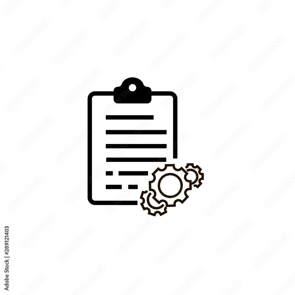 Configuration list vector icon on white background Configuration list vector icon on white background