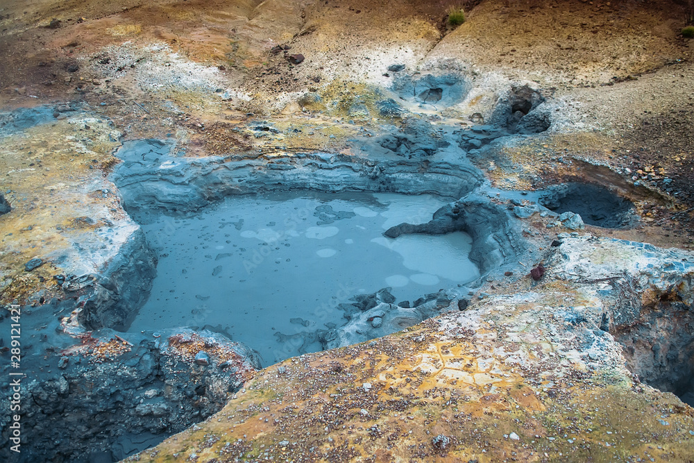 Seltun geothermal area in Krysuvik, Reykjanes peninsula, Iceland. Famous travel destination