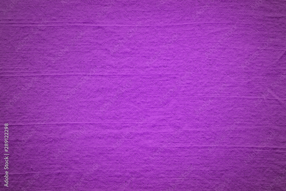 Fototapeta premium Purple violet linen fabric texture background with soft natural textile material and textured surface