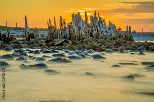 Ocean shoreline seascapes on Cape Island