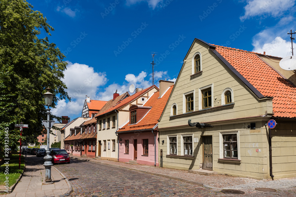 Street in the historical center of Klaipeda; Lithuania Street in the historical center of Klaipeda; Lithuania