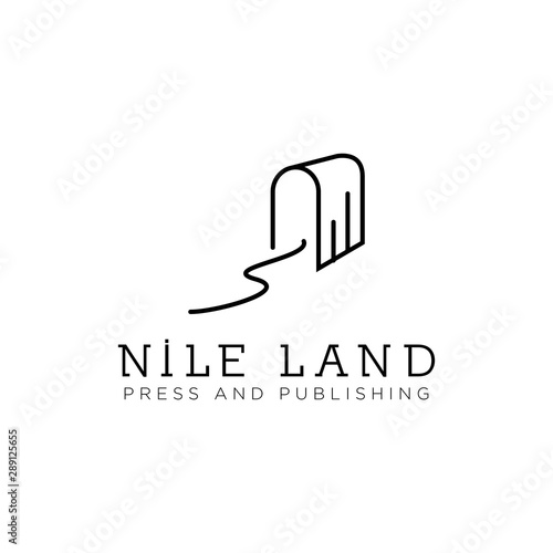 the letter N comes from the curve of the paper that runs the nile below it