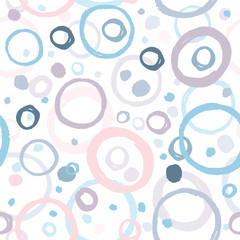 Crédence de cuisine Formes géométriques patrons Cercles colorés chaotiques style enfantin  © smth.design