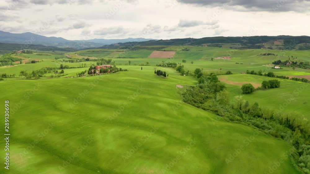 Flying over the beautiful Tuscany Italy landscape Flying over the beautiful Tuscany Italy landscape