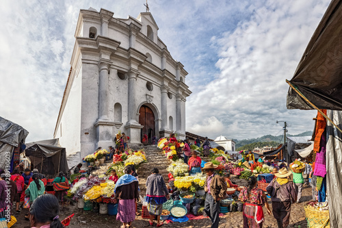 Chichicastenango, Market and Church Santo Tomás, Guatemala photo