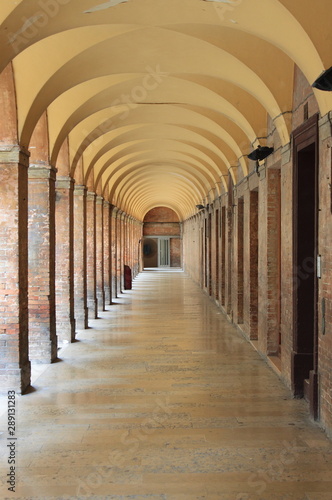Colonnade in Urbino, Italy