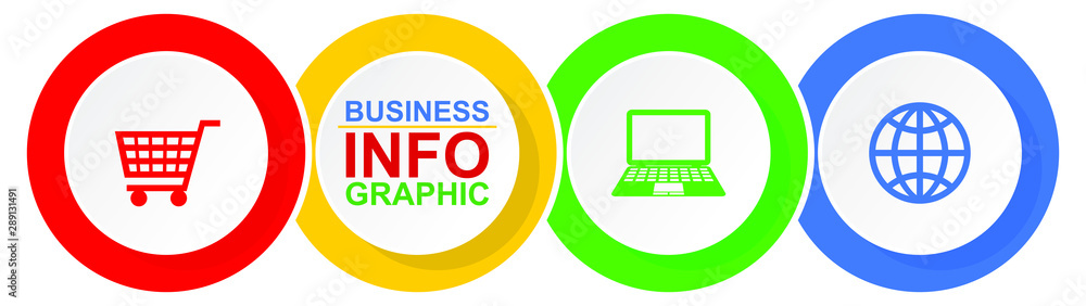 Infographic vector template for presentation, diagram, business concept with 4 options Infographic vector template for presentation, diagram, business concept with 4 options
