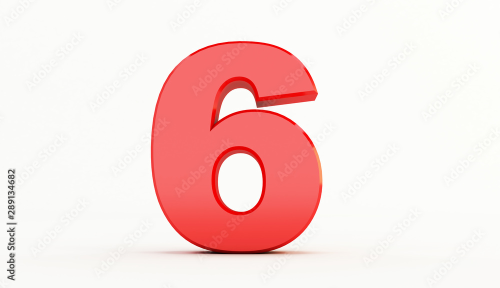 3D rendering of Red Letter. red number set 3D rendering of Red Letter. red number set