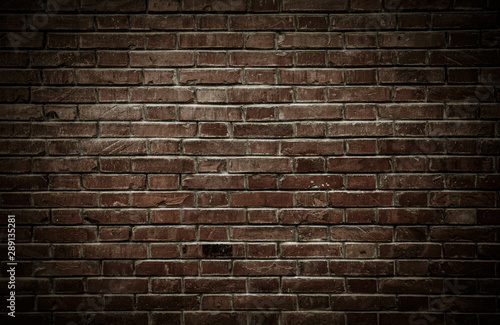 Leinwand Poster Old wall background with stained aged bricks
