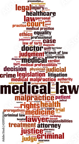 Medical law word cloud