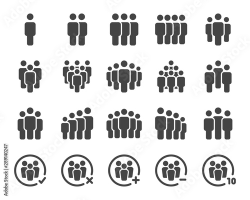 people and population icon set,vector and illustration photo