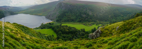 Panoramic view of Lough Tay, Guinness Lake, Wicklow, Ireland