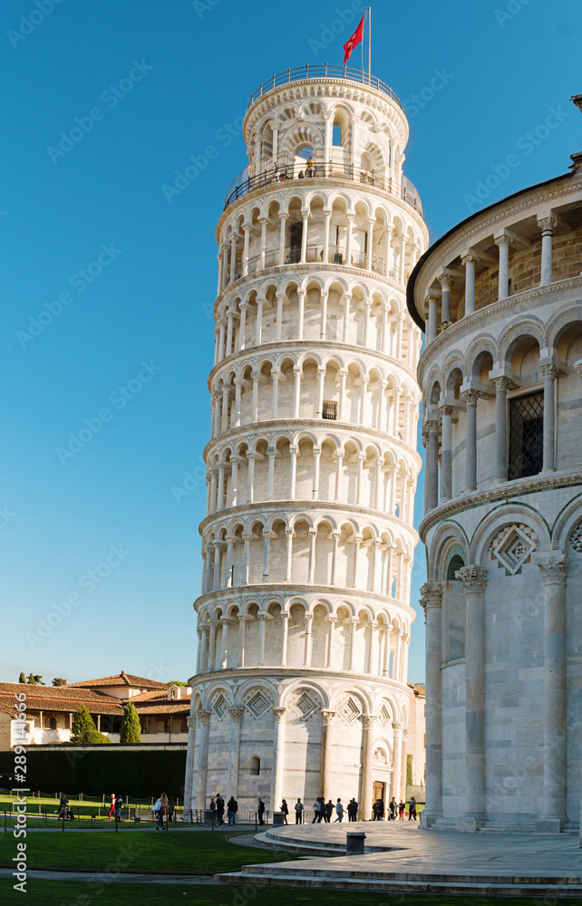 Pisa cathedral and the leaning tower of Pisa