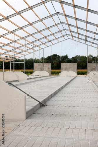 Building site. Building a cattle stable. Construction site. Netherlands