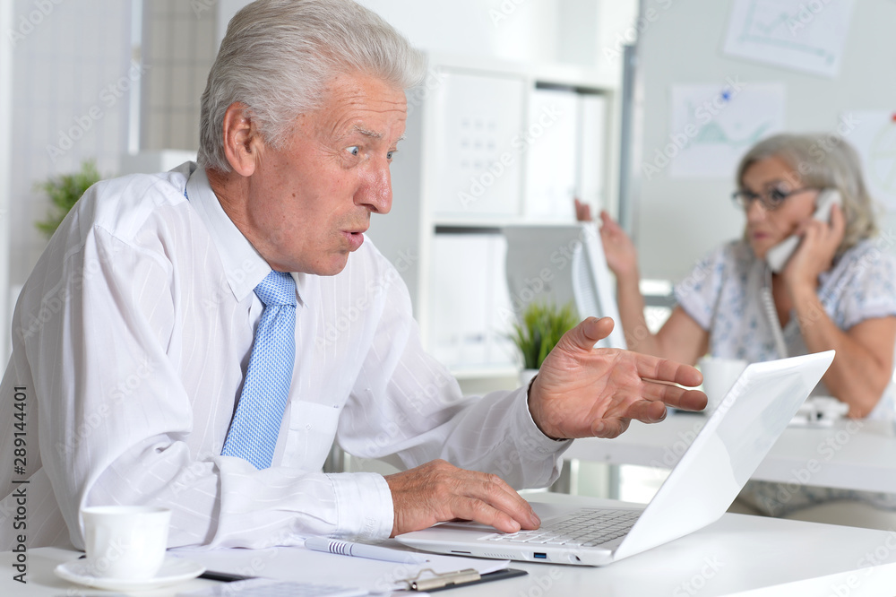 Portrait of successful senior businesspeople working together Portrait of successful senior businesspeople working together