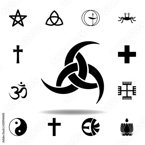 religion symbol, Odin icon. Element of religion symbol illustration. Signs and symbols icon can be used for web, logo, mobile app, UI, UX
