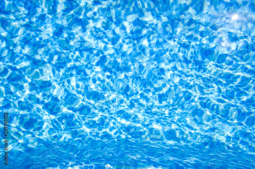 Very transparent and pure moved water background, summer concept.
