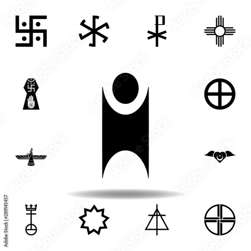 religion symbol, humanism icon. Element of religion symbol illustration. Signs and symbols icon can be used for web, logo, mobile app, UI, UX
