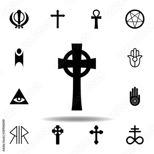 religion symbol, Celtic cross icon. Element of religion symbol illustration. Signs and symbols icon can be used for web, logo, mobile app, UI, UX