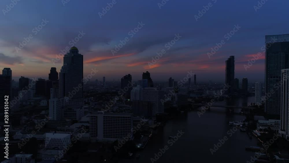 4k Aerial city view of Bangkok downtown, Flying over Bangkok, Thailand. 4k Aerial city view of Bangkok downtown, Flying over Bangkok, Thailand.
