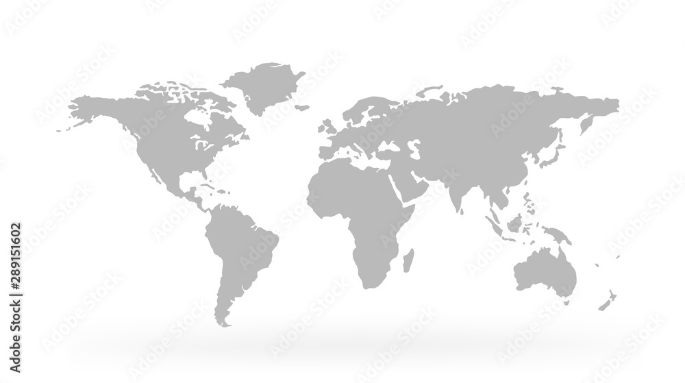 Obraz premium World Map Isolated on white background - stock vector.