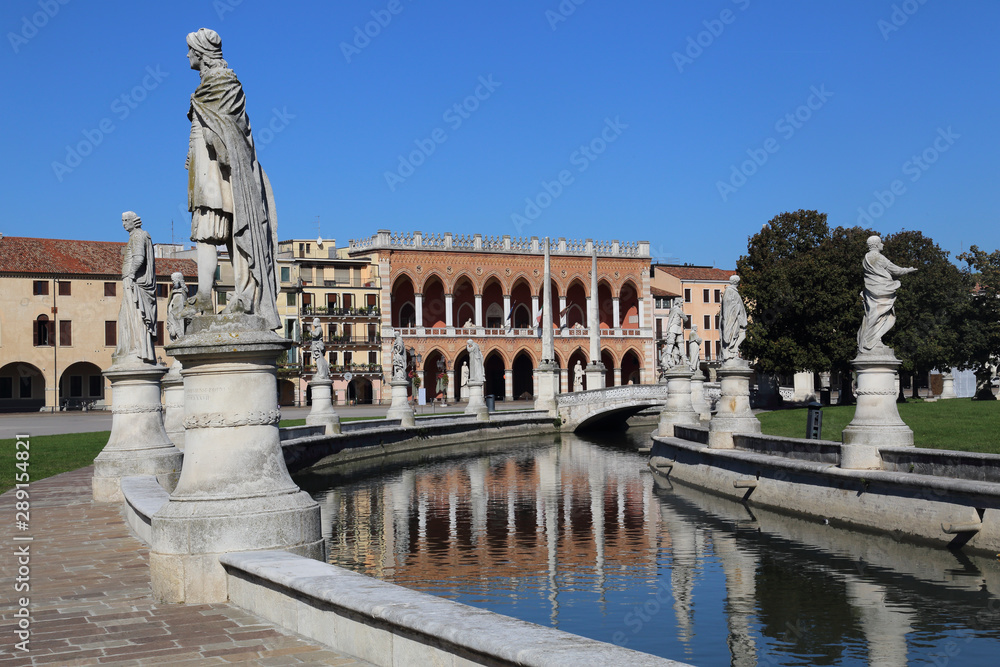 Statues on the Prato della Valle in Padua, Italy